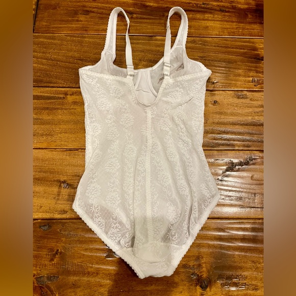 Vintage Flexees white stretch bodysuit shapewear - Picture 8 of 13